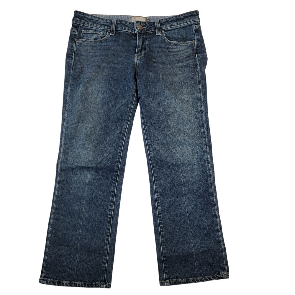 Paige Womens Laurel Canyon Jeans Sz 29 Blue Dark Wash Low Rise 31x23 Made in USA
